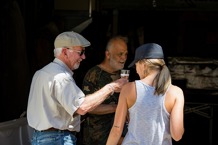 Celebrating a highly successful photo shoot. (Dustin White photo)